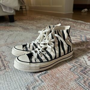Custom Converse, size: 7, color: zebra print